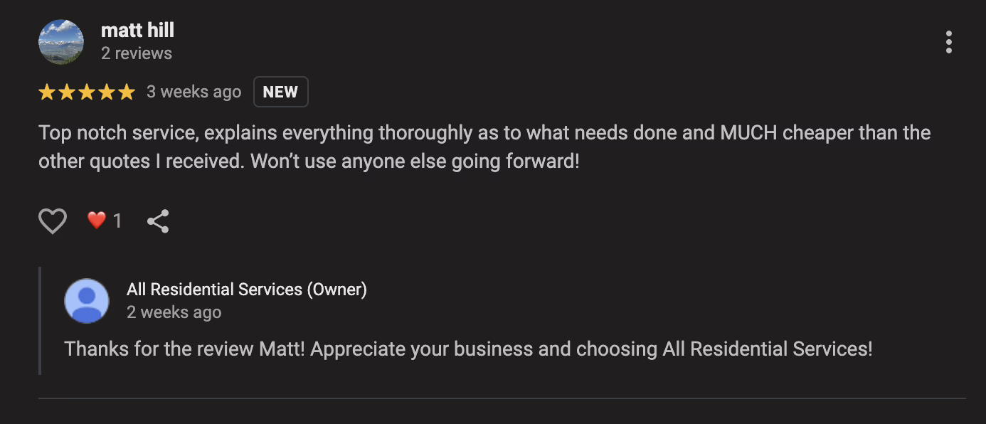 All Residential Services Review by Matt Hill